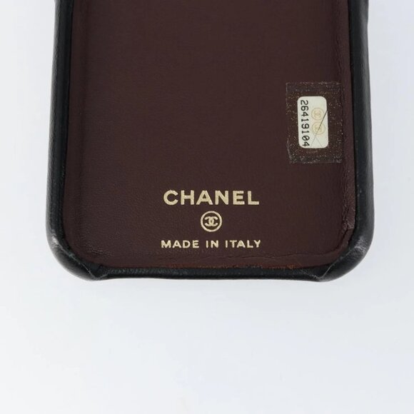 CHANEL Matelasse iPhone Case Lamb Skin Black CC - Picture 6 of 8
